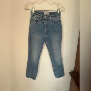 Abercrombie high rise distressed mom jeans size 0S